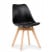 Inny kolor wybarwienia: Krzesło skandynawskie z poduszką DUBLIN czarny
