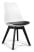 Inny kolor wybarwienia: Krzesło skandynawskie DUBLIN biało czarny czarne nogi