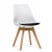 Inny kolor wybarwienia: Krzesło skandynawskie z poduszką DUBLIN biało czarny