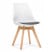 Inny kolor wybarwienia: Krzesło skandynawskie z poduszką DUBLIN biało szary