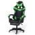 Produkt: Fotel komputerowy / gamingowy z podnóżkiem – czarno-zielony