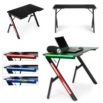 Biurko gamingowe komputerowe stół dla gracza podświetlane