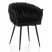 Inny kolor wybarwienia: Krzesło tapicerowane glamour welurowe salon LATINA czarne