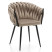 Inny kolor wybarwienia: Krzesło tapicerowane glamour welur salon LATINA ciemnobeżowe