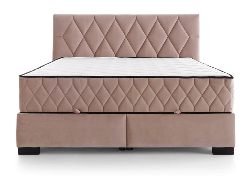 łóżko kontynentalne Reve 140x200 z pojemnikiem różowe, 1054066