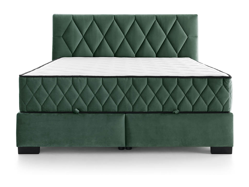 łóżko kontynentalne Reve 140x200 z pojemnikiem zielone, 1054110