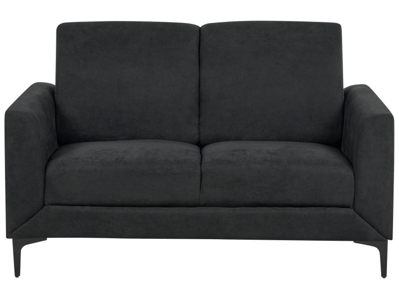 Sofa kanapa dwuosobowa tapicerowana czarna, 1066120