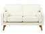 Inny kolor wybarwienia: Sofa kanapa dwuosobowa tapicerowana biała