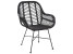 Inny kolor wybarwienia: Krzesło rattanowe czarne CANORA