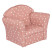 Inny kolor wybarwienia: Fotel dla dziecka CLASSIC, wzór serduszek, pudrowy róż