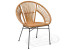 Inny kolor wybarwienia: Krzesło rattanowe naturalne SARITA
