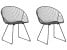 Inny kolor wybarwienia: Zestaw 2 krzeseł do jadalni czarny AURORA