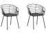 Inny kolor wybarwienia: 2 krzesła metalowe do jadalni czarne
