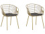 Inny kolor wybarwienia: 2 krzesła metalowe do jadalni złote