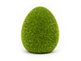 figurka dekoracyjna Jajo pokryte sztuczną trawą