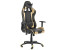 Inny kolor wybarwienia: Krzesło biurowe regulowane ekoskóra czarno-złote KNIGHT