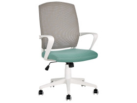 Krzesło biurowe regulowane szaro-niebieskie BONNY