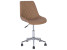 Inny kolor wybarwienia: Krzesło biurowe regulowane ekoskóra brązowe MARIBEL