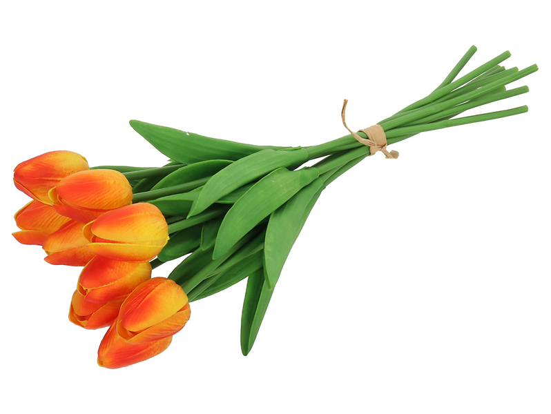 bukiet tulipanów 33 cm 9 szt. piankowe pomarańczowe, 1071962