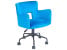 Inny kolor wybarwienia: Krzesło biurowe regulowane welurowe niebieskie SANILAC