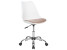 Inny kolor wybarwienia: Krzesło biurowe regulowane ekoskóra biało-złote DAKOTA II
