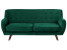 Inny kolor wybarwienia: Sofa 3-osobowa welurowa zielona BODO