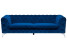 Inny kolor wybarwienia: Sofa 3-osobowa welurowa ciemnoniebieska SOTRA