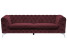 Inny kolor wybarwienia: Sofa 3-osobowa welurowa bordowa SOTRA