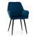 Inny kolor wybarwienia: Krzesło tapicerowane do salonu jadalni welur IVO granatowe