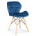 Inny kolor wybarwienia: Krzesło tapicerowane skandynawskie welurowe DURO granatowe