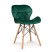 Inny kolor wybarwienia: Krzesło tapicerowane skandynawskie welurowe DURO zielone