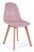 Inny kolor wybarwienia: Krzesło tapicerowane skandynawskie welurowe VEGAS różowy