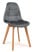 Inny kolor wybarwienia: Krzesło tapicerowane skandynawskie welurowe VEGAS szary
