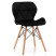 Inny kolor wybarwienia: Krzesło tapicerowane skandynawskie welurowe DURO czarne