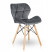 Inny kolor wybarwienia: Krzesło tapicerowane skandynawskie welurowe DURO szare