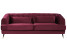Inny kolor wybarwienia: Sofa 3-osobowa welurowa bordowa SLETTA