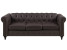 Inny kolor wybarwienia: Sofa 3-osobowa ekoskóra ciemnobrązowa CHESTERFIELD