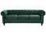 Inny kolor wybarwienia: Sofa kanapa chesterfield welurowa zielona