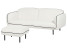 Produkt: Sofa trzyosobowa z otomaną boucle baranek biała