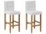 Inny kolor wybarwienia: Zestaw 2 krzeseł barowych ekoskóra złamana biel MADISON
