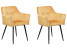 Inny kolor wybarwienia: Zestaw 2 krzeseł do jadalni welurowy żółty JASMIN