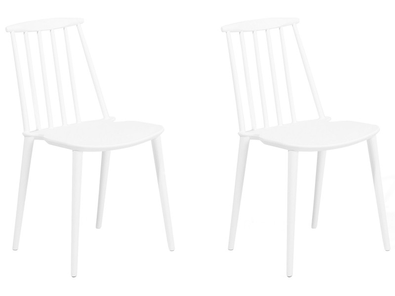 Zestaw 2 krzeseł do jadalni biały VENTNOR, 1081575