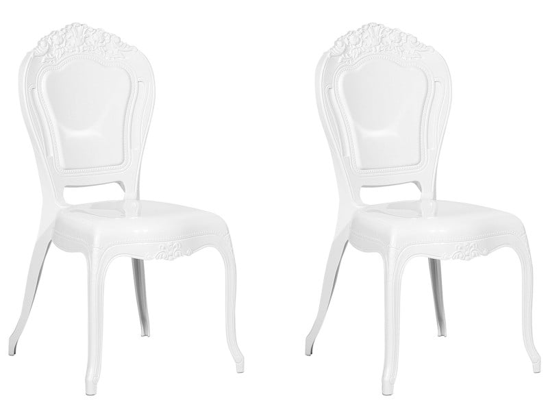 Zestaw 2 krzeseł do jadalni biały VERMONT, 1081620