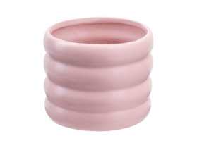 osłonka na doniczkę Globo ceramiczna różowa