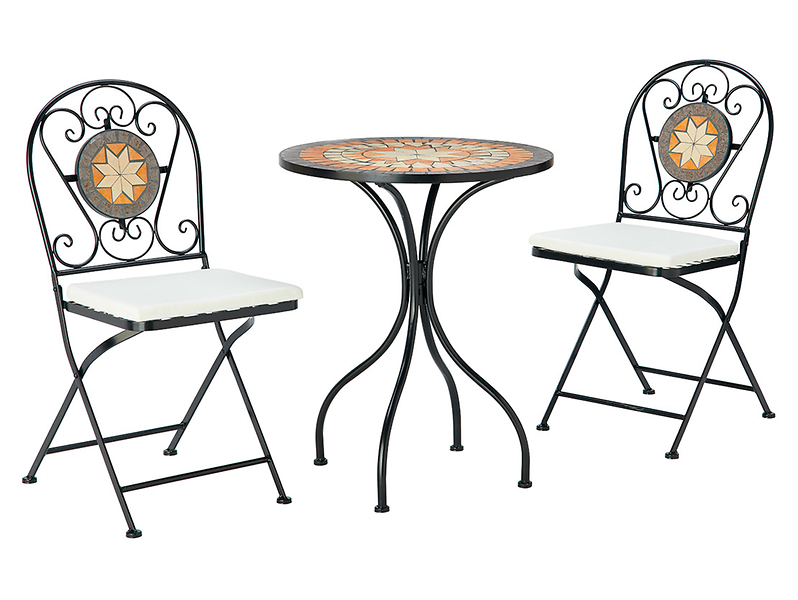 zestaw mebli ogrodowych Wenecja stół + 2 krzesła z poduszkami, 1082335