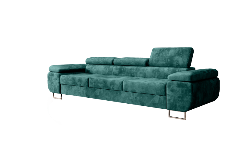 Duża kanapa z zagłówkami  Norberg butelkowa zieleń., 1082546