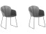 Inny kolor wybarwienia: Zestaw 2 krzeseł do jadalni czarny SYLVA