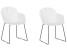 Inny kolor wybarwienia: Zestaw 2 krzeseł do jadalni biały SYLVA