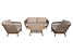 Produkt: zestaw mebli ogrodowych Floryda z drewna akacjowego stolik sofa + 2 krzesła z poduszkami