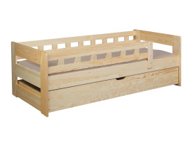 Łóżko 80x180 drewniane z szufladą NICOLA, kolor sosnowy